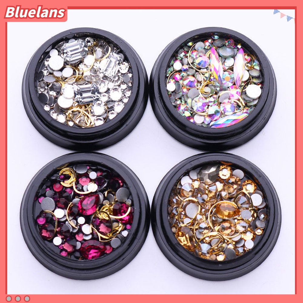 [BLM] Glitter Berlian Imitasi Geometris Alloy Nail Art 3D Dekorasi Manicure Alat Kecantikan