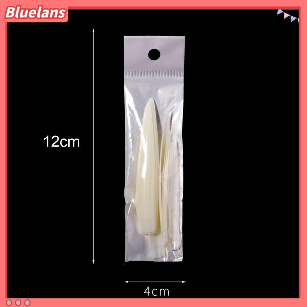 [BLM] 10pcs /Set Tip Kuku Super Panjang Bentuk V Ultra Tipis Jari Manicure DIY Tips Untuk Salon