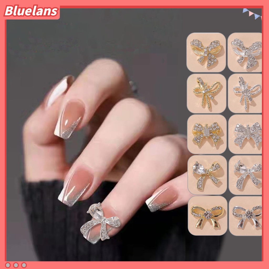 [BLM] 10pcs /Set Hiasan Kuku DIY Perhiasan Tahan Lama Ringan Glitter Pernis Manicures Nails Art Aksesoris Untuk Perempuan