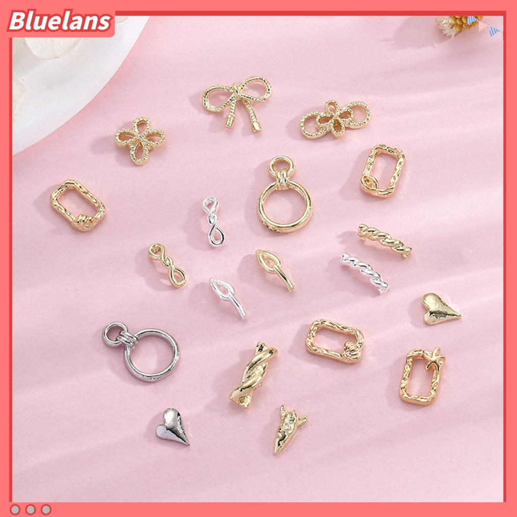 [BLM] 20 Pcs Nail Art Perhiasan 3D Kepang Berongga Busur Indah DIY Alloy Jepang Kuku Pesona Dekorasi Ornamen Kecantikan Supply
