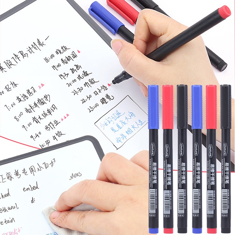 0.5mm Dihapus Waterproof Whiteboard Marker Pen/ Tahan Lama 3warna Tahan Aus Pena Penanda Grafiti Cepat Kering Alat Tulis Siswa