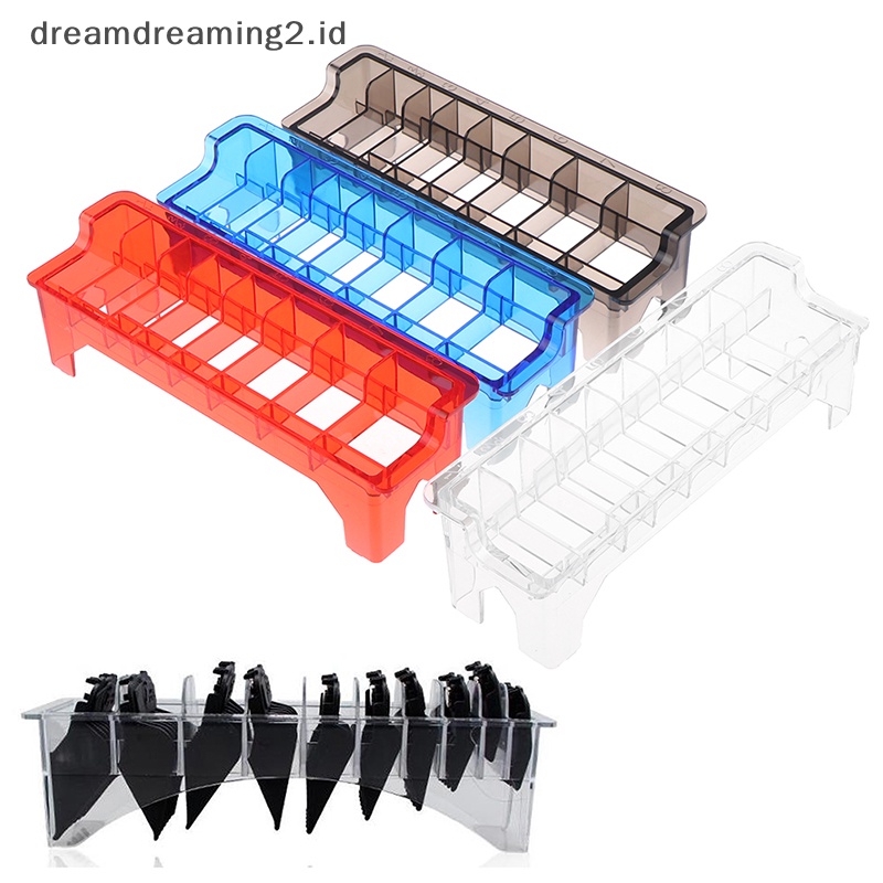 (drea) 8grid Guide Limit Sisir Kotak Penyimpanan Hair Clipper Organizer Case Alat Pangkas Salon //