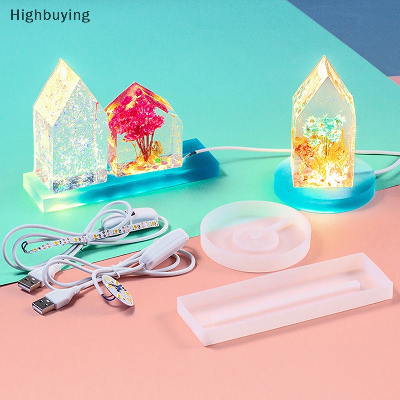 Hbid Inovasi Dan Kesederhanaan Cetakan Silikon Melingkar DIY Rumah Kecil Lampu Malam Led Ornamen Holder Glory
