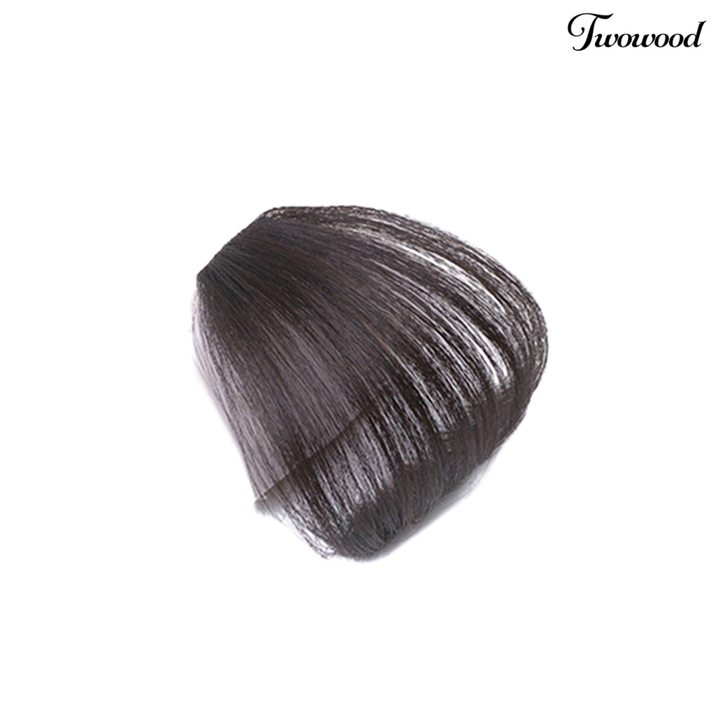 Twowood Poni Rambut Palsu Warna Vibrant Friendly Untuk Kulit Berbulu Mulus Realistis Hias Serat Faux Air Bangs Wanita Wig Aksesoris Untuk Lady