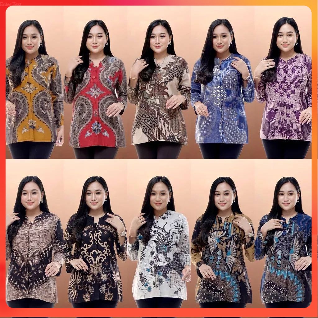 Atasan Batik Wanita Modern Bloues Batik Wanita Batik Kerja Baju Batik Kantor [GB]