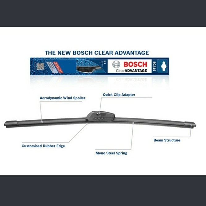 Wifer Etios Valco BOSCH Frameless Karet Wiper Pembersih Kaca Mobil