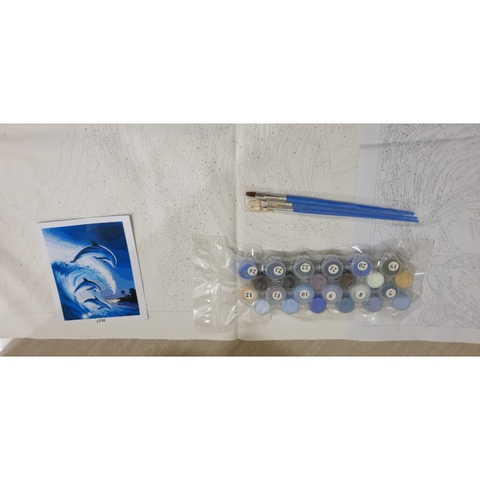 

METH 50X40CM PAINT BY NUMBER PAINTING BY NUMBERS DIY LUKISAN ACRILY - Y087, TANPA FRAME