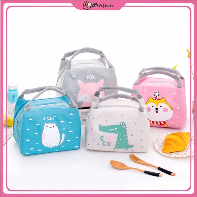 MONSOON - D6080 Lunch Bag / Perlengkapan Bekal Anak Sekolah / Tempat Bekal / Tempat Bekal Variasi / Tempat Bekal Import / Tas Bekal Karakter