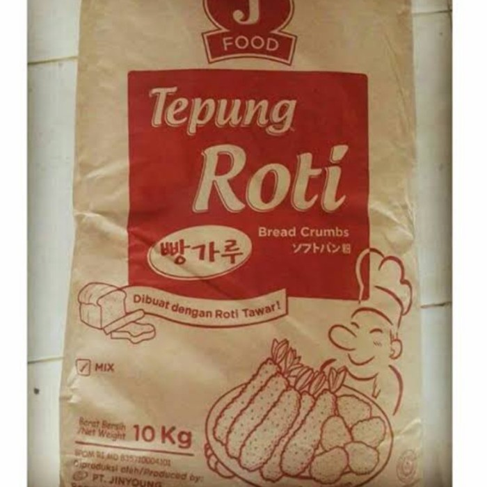 

JFOOD TEPUNG ROTI MIX/PANIR 10KG (1 SAK), GARING, RENYAH, LEZAT