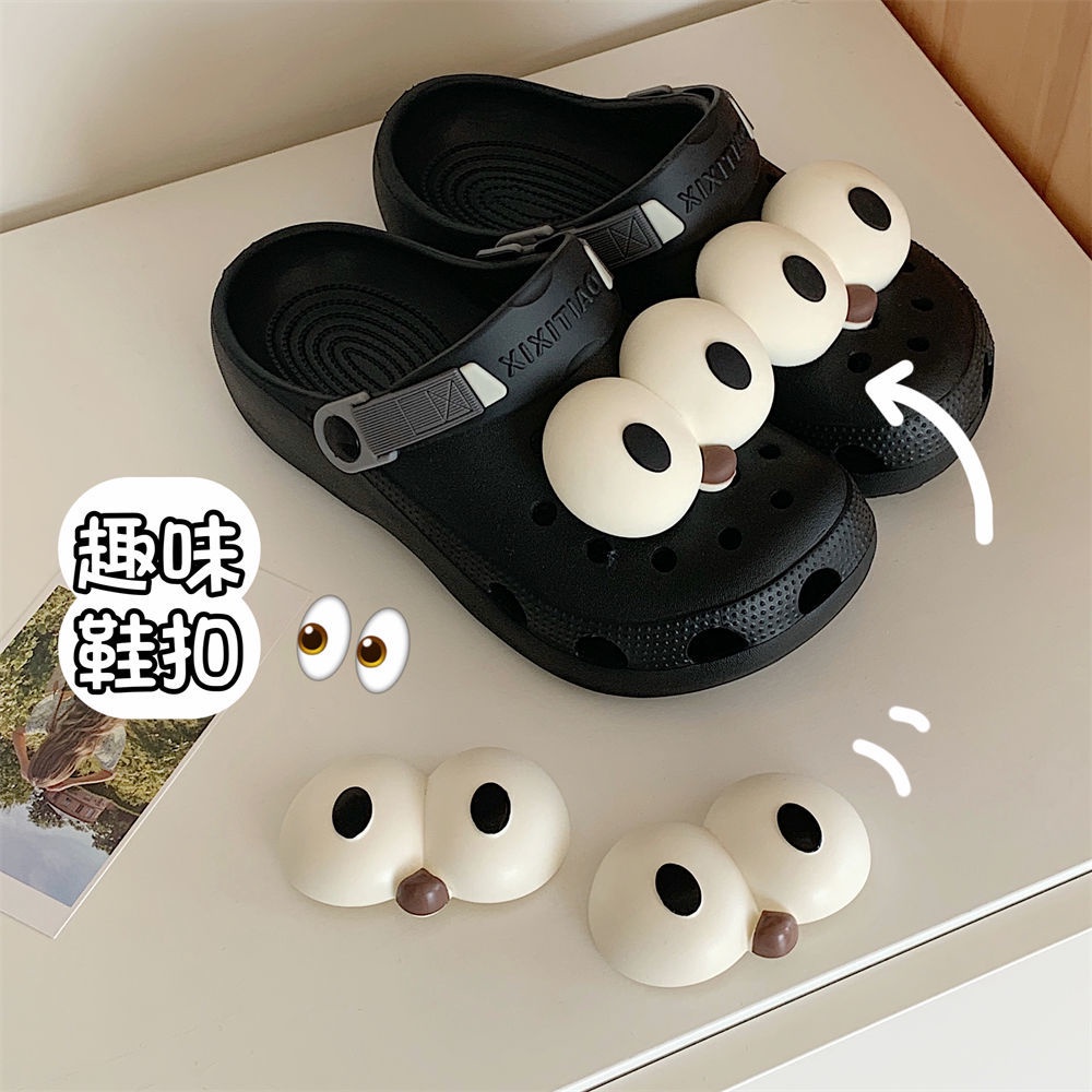 2pcs &lt;big eyes&gt;Jibitz Diy Shoe Accessorie Ins Shoe Decoration Untuk Sepatu Wanita