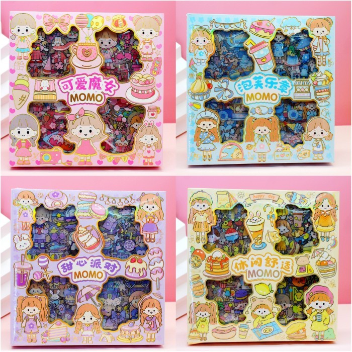 

GROSIR Stiker Pet Korea MOMO 100 lembar Murah Cutting Sticker Murah Harga Grosir Termurah