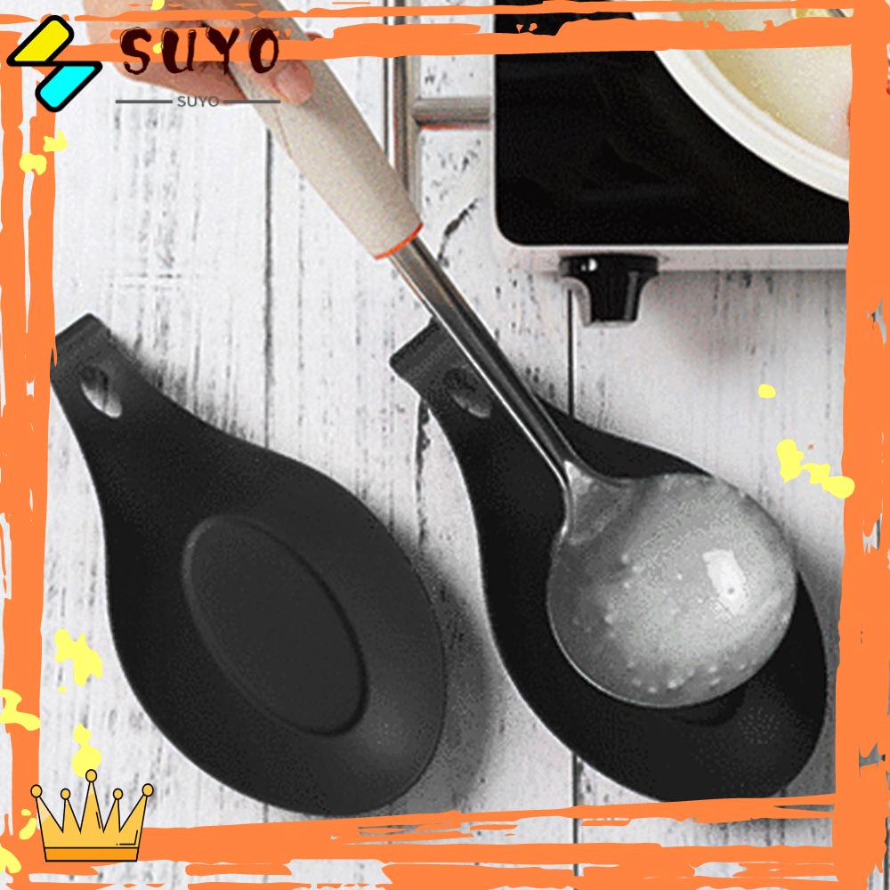 Suyo Rak Sendok Alat Silikon Sendok Bracket Stand Kompor Organizer Tempat Piring Spoon Rest