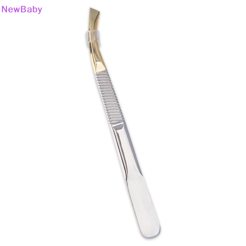 Newbaby Penjepit Alis Stainless Steel Slant Tip Eyes Tweezer Clip Penghilang Bulu Wajah ID