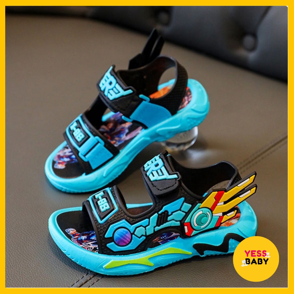 [COD] YESSBABY Sandal ROBOT Transformers Anak Laki-laki Termurah Sepatu Sendal Gunung Sport Import Fashion Terbaru Kekinian