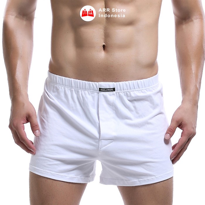 Boxer Pria Celana Pendek Pria Santai Bahan Katun Celana Polos Import