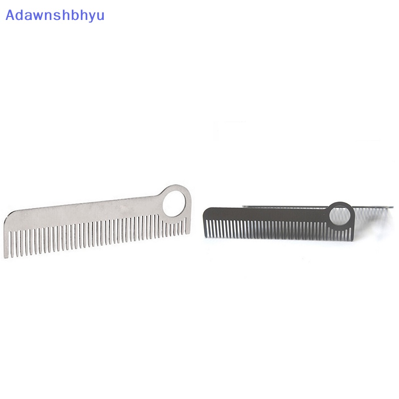 Adhyu  Sisir Rambut Praktis Unisex Titanium/Stainless Steel Perawatan Kesehatan Tactical Pocket ID