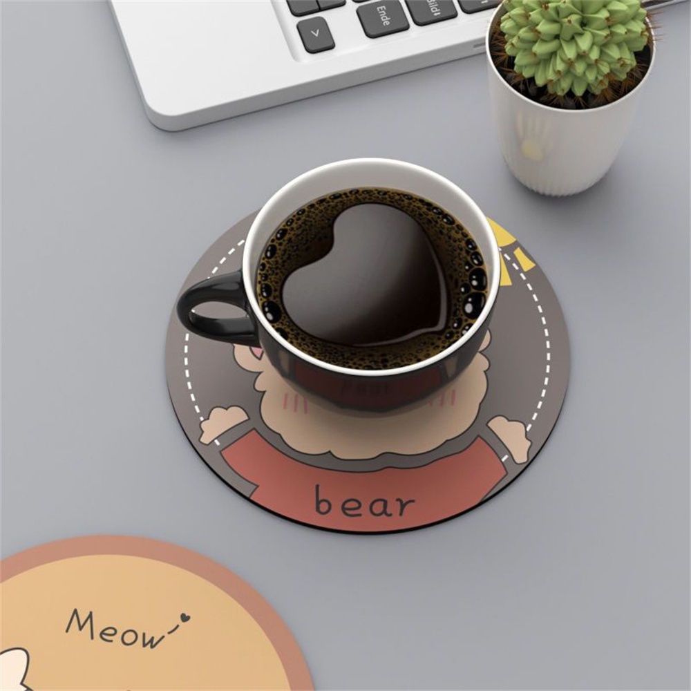ღ Kartun Tikar Insulasi Panas Cute Diatom Lumpur Coaster Tikar Meja Makan Anti Panas Ins Alat Peraga Berpose Sederhana Anti-slip Alas Mouse Aksesoris Dapur