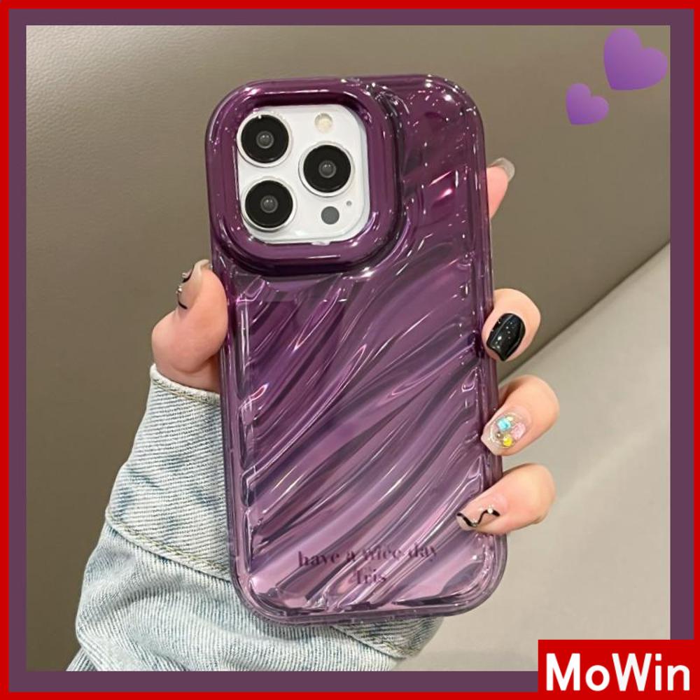 Case iPhone 14 Pro Max iPhone Case Laser Reflektif Bening Case TPU Soft Shell Airbag Tahan Guncangan Sederhana Ungu Kompatibel dengan iPhone 13 Pro Max 12 Pro Max 11 Xr X Max 7Plus 8Plus