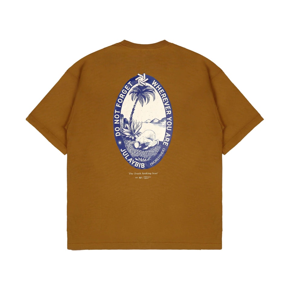 Julaybib Sujood Oversized Brown T-Shirt | Printed T-Shirt | Kaos Tan Cotton Combed Pria | Premium Bi