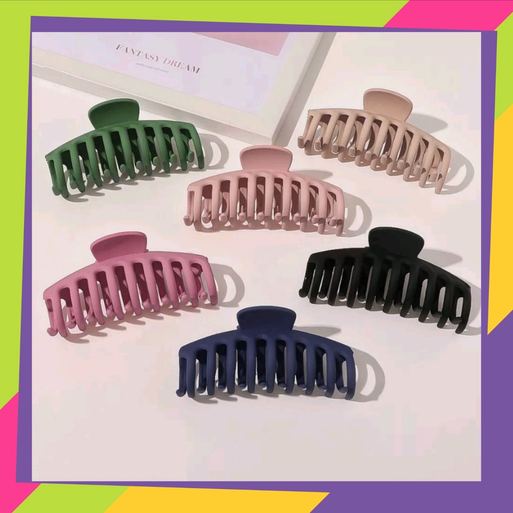 5077 / paket usaha jepit rambut jumbo cakar 9 / jedai rambut korea lebar 11cm isi 12pcs ( 1 lusin )