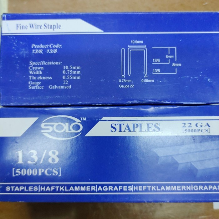 Isi Staples 13/8 ( 8 mm ) Rapide Tacker R23 Paku Tembak Nailer