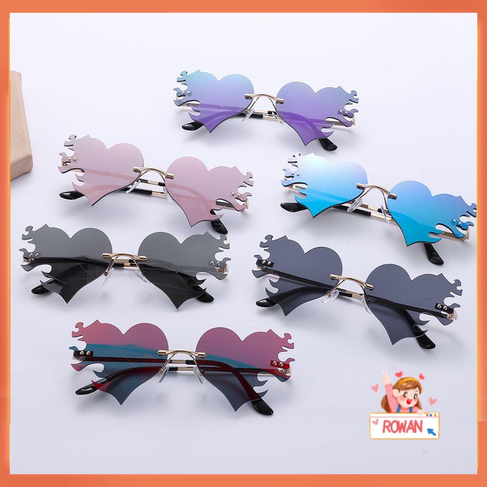 R-flower Sunglasses Untuk Wanita Trendy Costume UV400 Protection Rimless Sunglasses