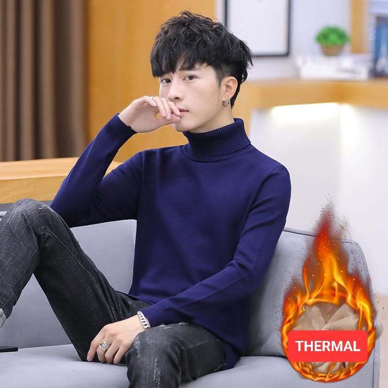 IMPORT KENT WINTER MAN KNIT WOOL BLEND TURTLENECK TOP BAJU RAJUT PRIA ALA OPPA KOREA