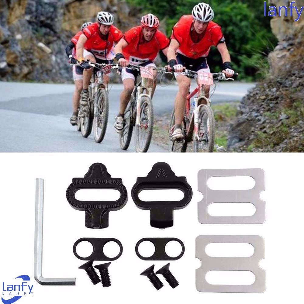 Lanfy Pedal Sepeda 1set SPD Safety Lock Aksesoris Sepeda Cleat Sepeda Set Cleat Cover Lock Pedal