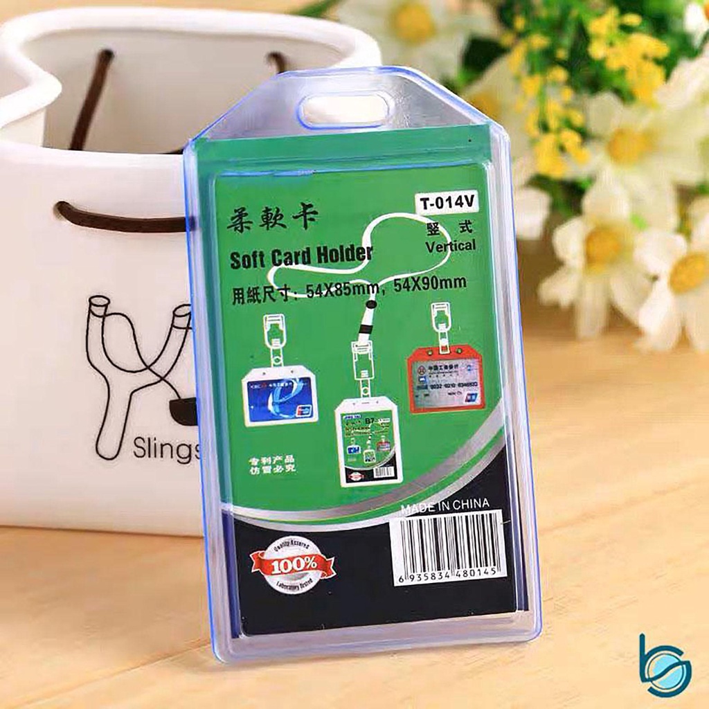 

Name Tag Holder/Tempat Kartu Nama Elastis Potrait 1-2 Kartu (Tanpa Tali) - Best Stationary