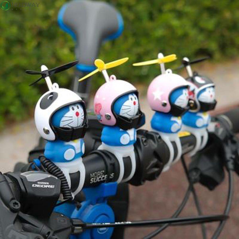 Needway Doraemon Pokon Mainan Aksesoris Sepeda Glowing Stang Sepeda Cycling Decor Bicycle Light Bike Horn Doraemon Helm Mainan