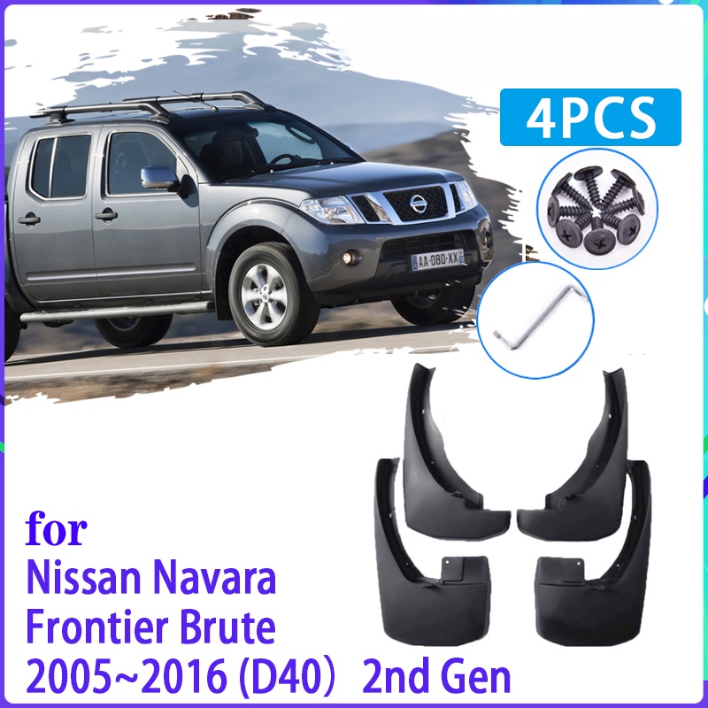 4pcs Flaps Lumpur Mobil Untuk Nissan Navara Frontier Brute D40 2005~2016 Mudguard Splash Guards Fender Mudflaps Aksesoris Mobil