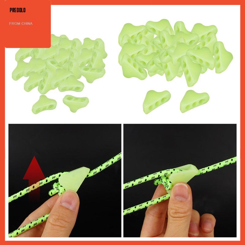 [Predolo] 30pcs Gesper Tenda Segitiga Fluorescent Tenda Gunung Wind Rope Buckle