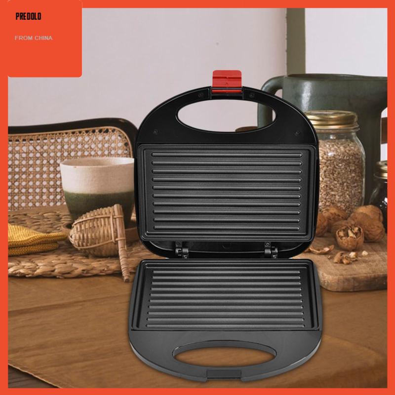 [Predolo] Panini Press Breakfast Maker Machine Elektrik Untuk Pancake Omelet Sandwich