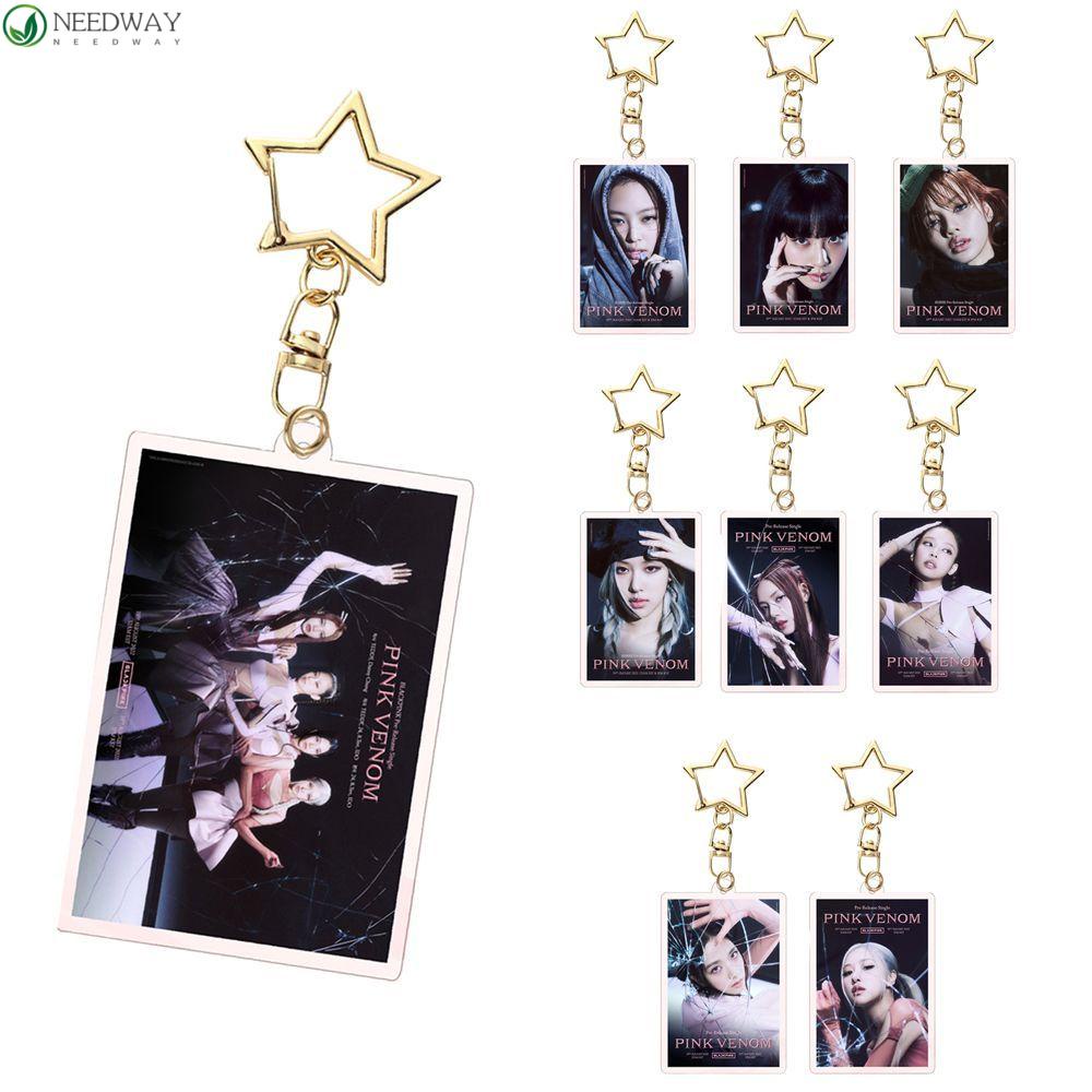 Needway Merah Muda VENOM Gantungan Kunci Aksesori Diy Album Baru Dua Sisi Grup Gadis Ornamen Handbag Charms Hanging Decoration Handbag Pendant Idol Keyring