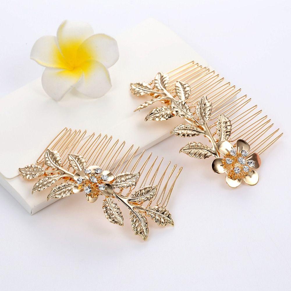 Lily 2pcs Sisir Rambut Tiara Mutiara Halus Perhiasan Rambut Klip Pengantin Untuk Pernikahan