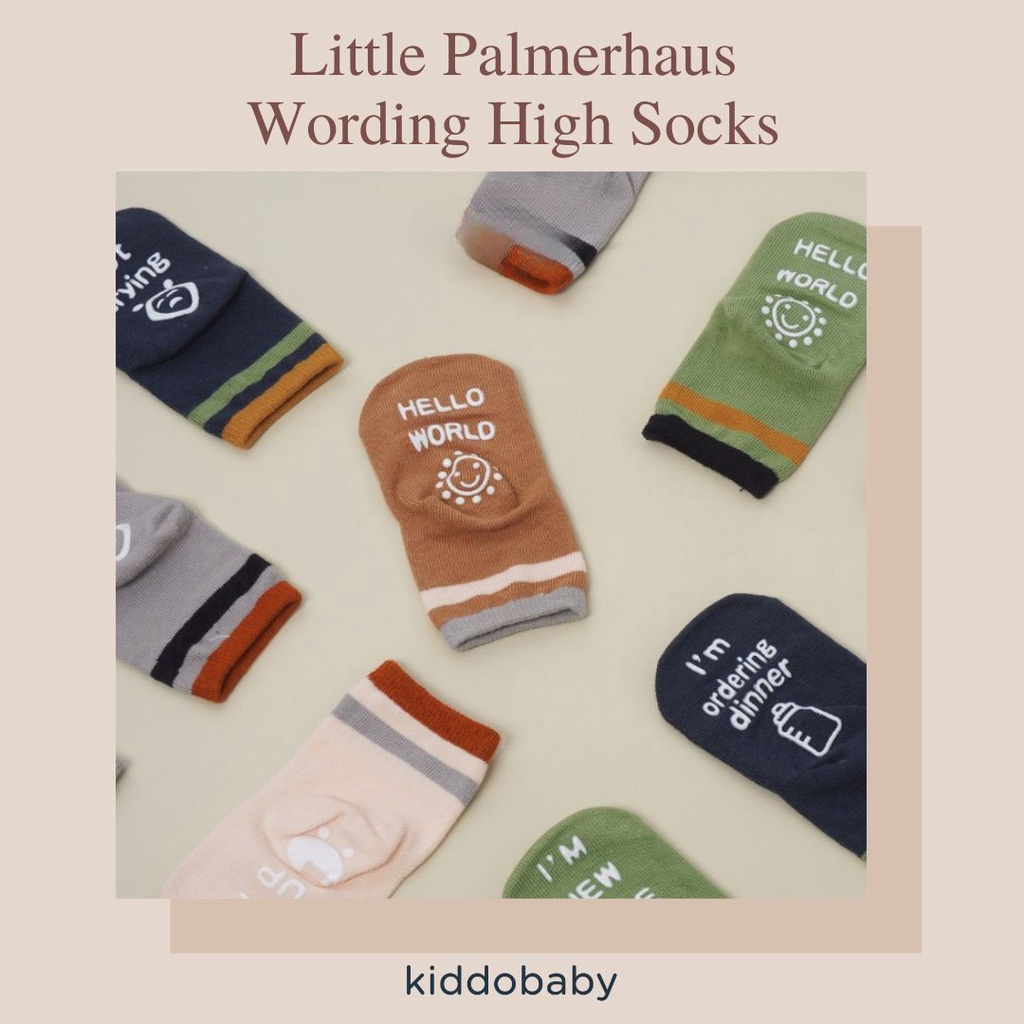 Little Palmerhaus Wording High Socks | Kaos Kaki Bayi