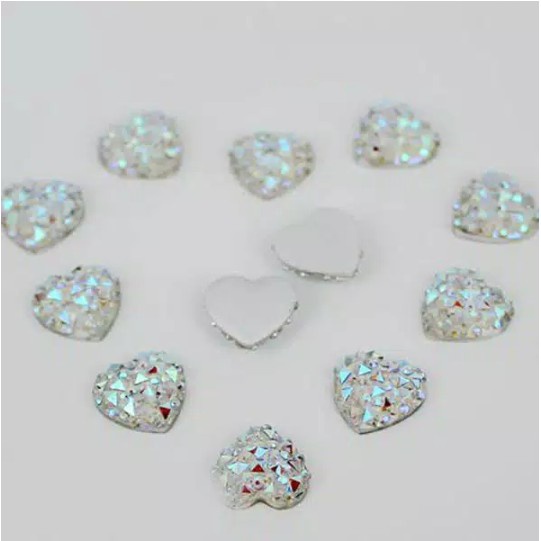 12mm  AB Resin Flatback Rhinestones for Henna and Crafts