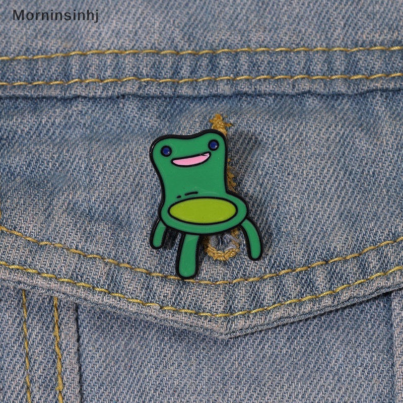 Mornin Kartun Hewan Enamel Pin Custom Lucu Froggy Kursi Bros Kerah Lencana Inspirasi Anime Perhiasan Hadiah Untuk Anak-Anak Teman id