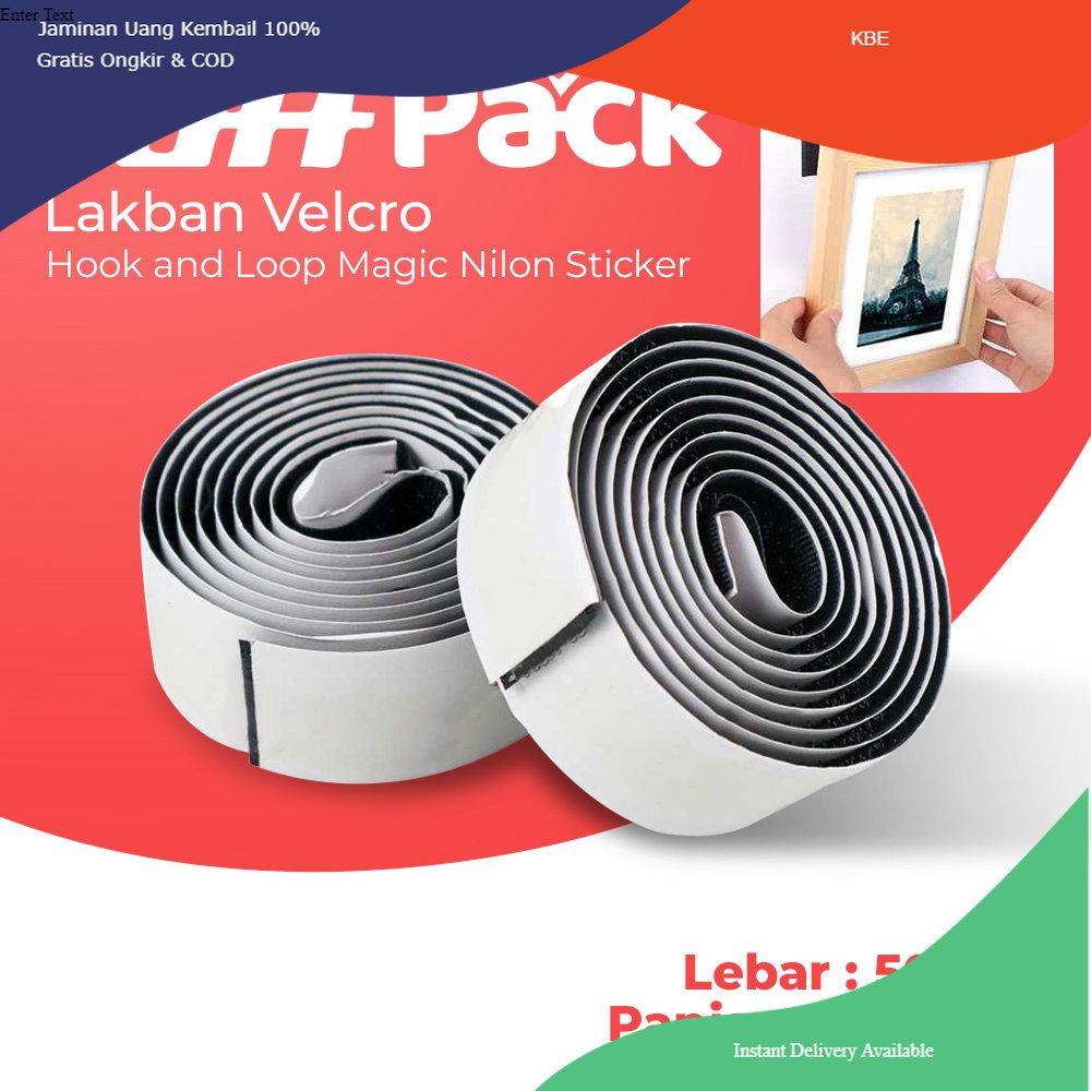 

Alat Perekat TaffPACK Lakban Velcro Hook and Loop Magic Nilon Sticker 1 Meter 50 mm - ZNK006 - Black Viral
