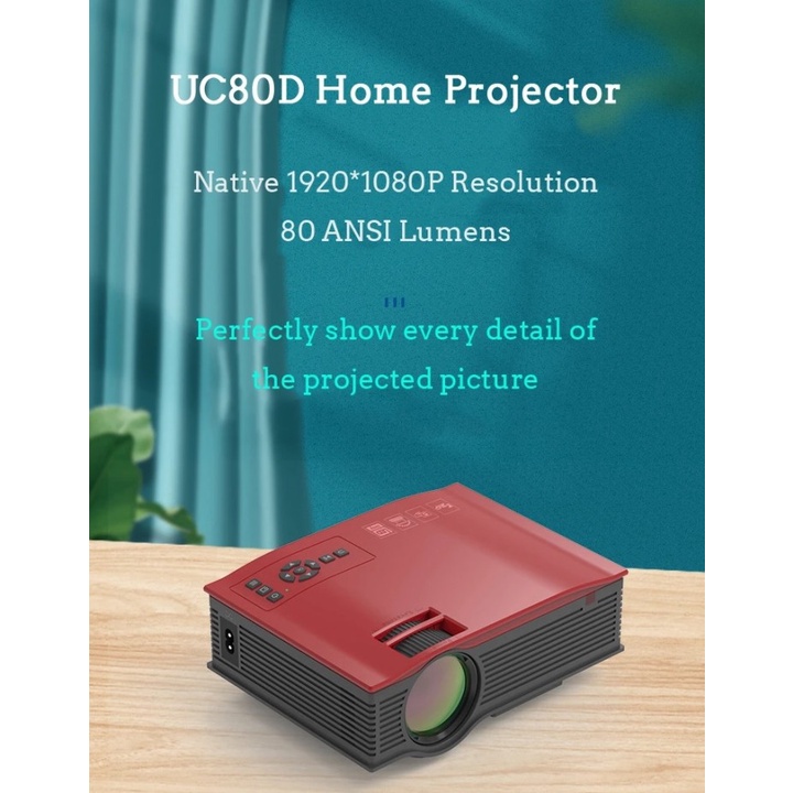 75 UNIC UC80D Wired Mirror Display - LED Projector 80ANSI Lumens Full HD