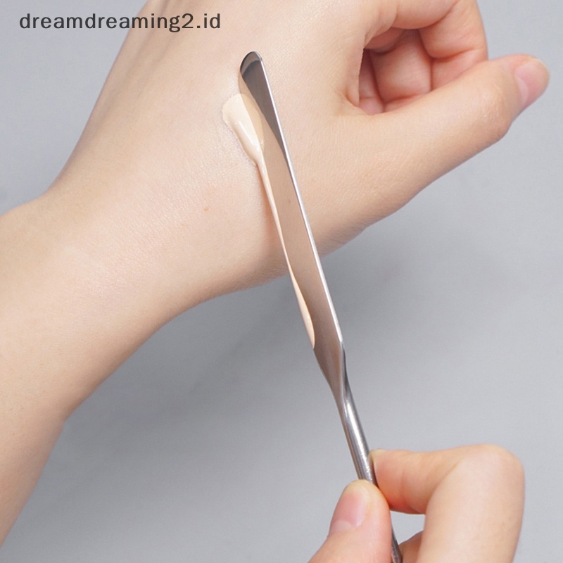 (drea) 1pc Stik Pengaduk Nail Art Gel Acrylic BB cream Mixing Stick Steel Sendok Spatula //