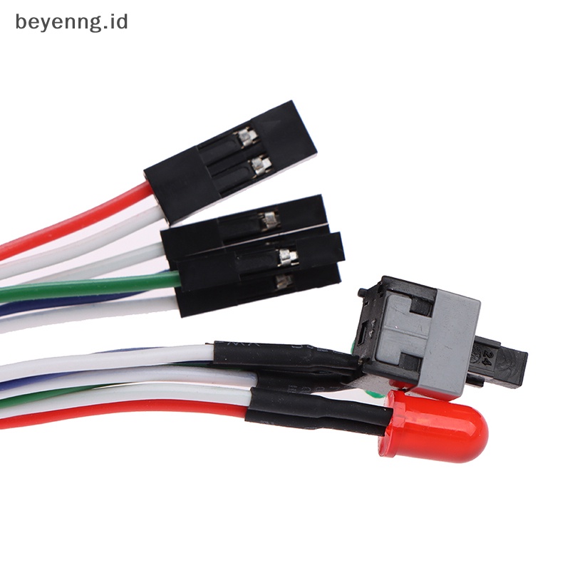 Beyen ATX PC Compute Motherboard Kabel Power On/Off/Reset Lampu LED Power Reset Switch ID