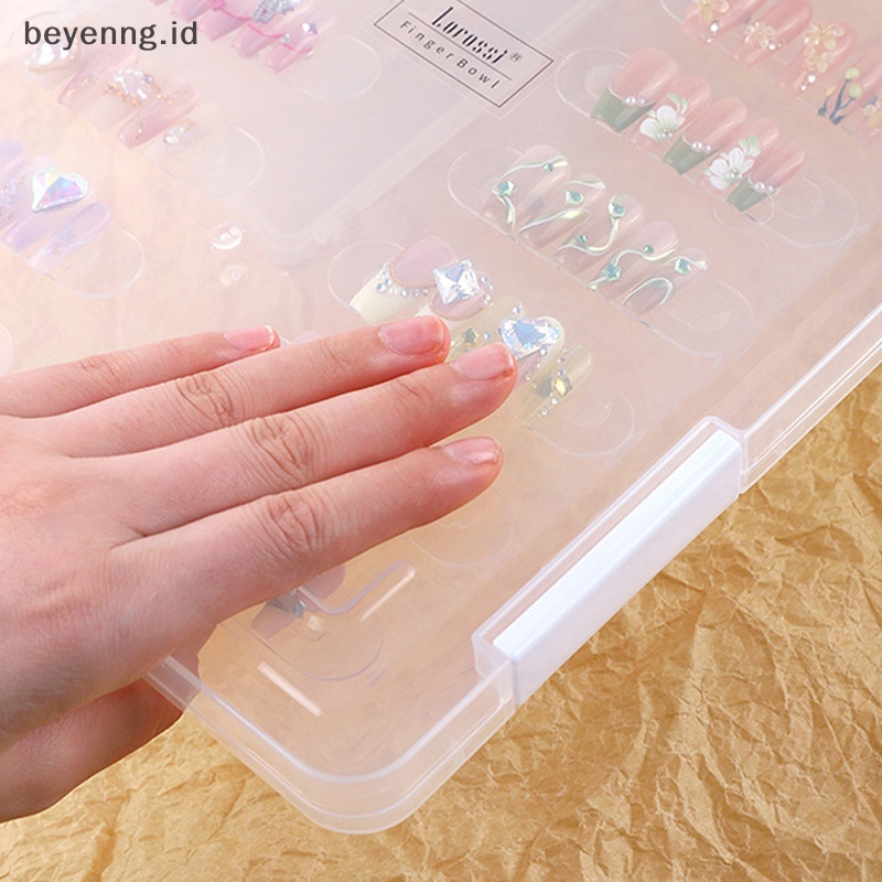Beyen Buku Pajangan Ujung Kuku Nail Art Rak Keramas Gel Polish Kuku Palsu Manicure Box ID