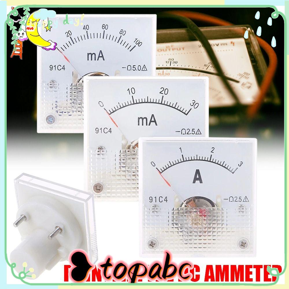 TOP Dc Amp Meter Kepala Ammeter Presisi Tinggi 0-1A 2A 3A 5A 10A 300mA 500mA Ammeter