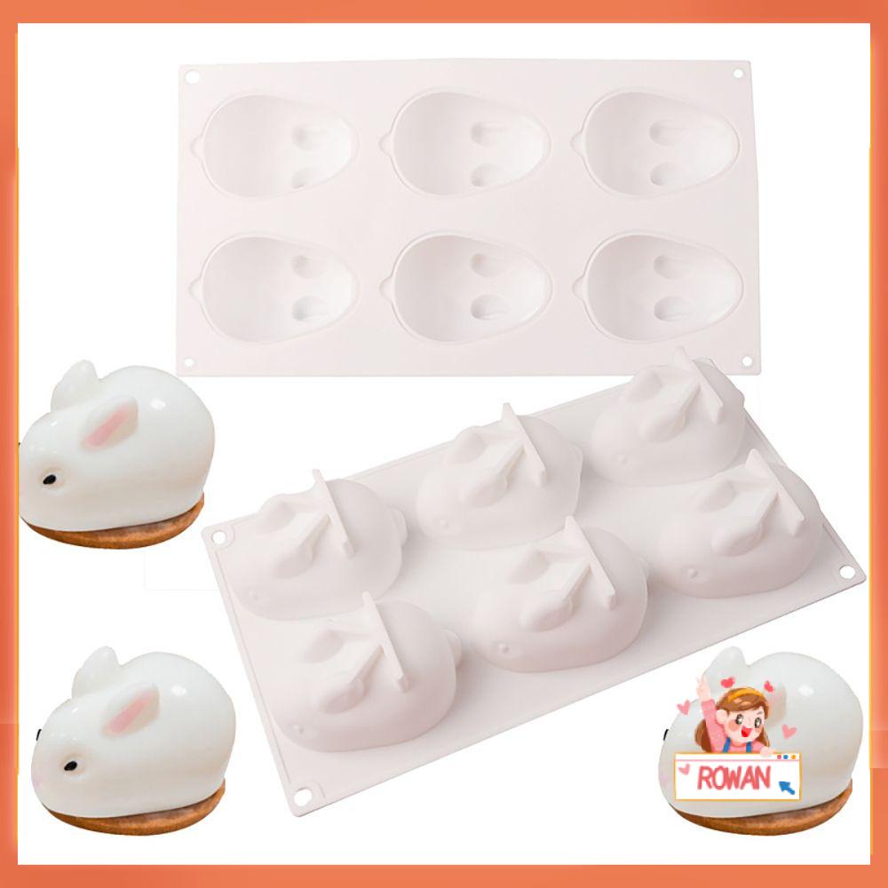 R-FLOWER Baking Mold Bunny Silikon Cetakan Fondant 6-rongga