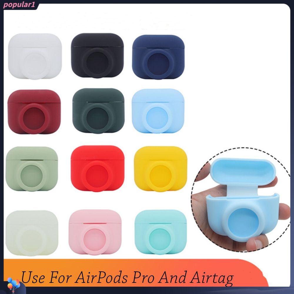 POPULAR Populer Casing Pelindung Two-in-one Warna Solid Cocok Untuk Untuk Airtag