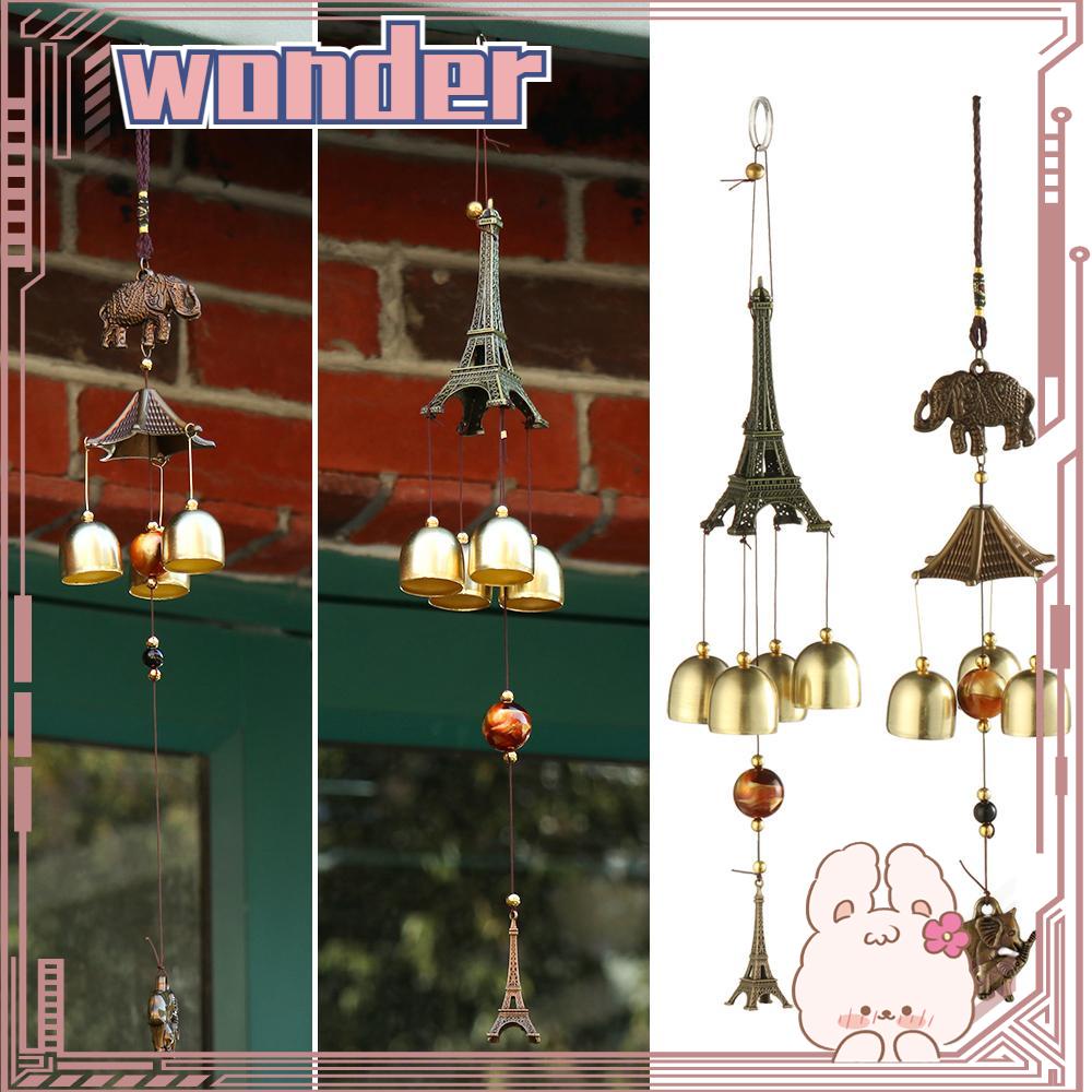 WONDER Wonder Retro Metal Wind Chime Gaya China Balkon Jendela Dekorasi Rumah Pesona Keberuntungan