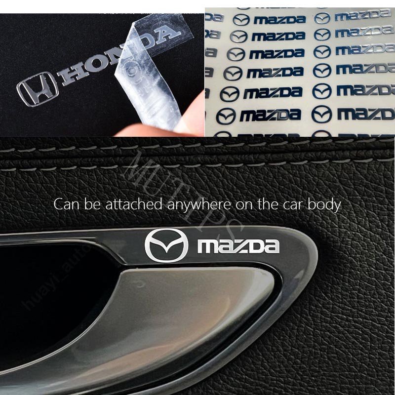 Mazda Logo Mobil Stiker Logam 3D Kreatif Dekorasi Mobil Jendela Pintu Interior Lencana Untuk CX8 CX3 Mazda2 6 5 CX9 2 3 CX5 CX30 BT50