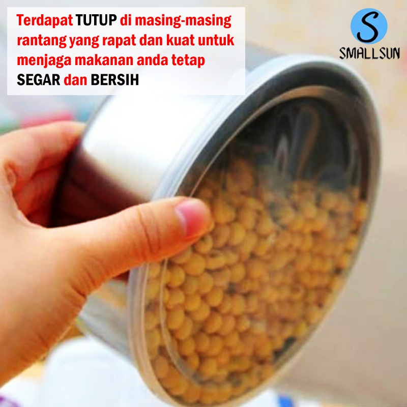 (SS) Rantang Susun Stainelss 5 Susun Fresh Box Serbaguna Tempat Makanan Bahan Awet