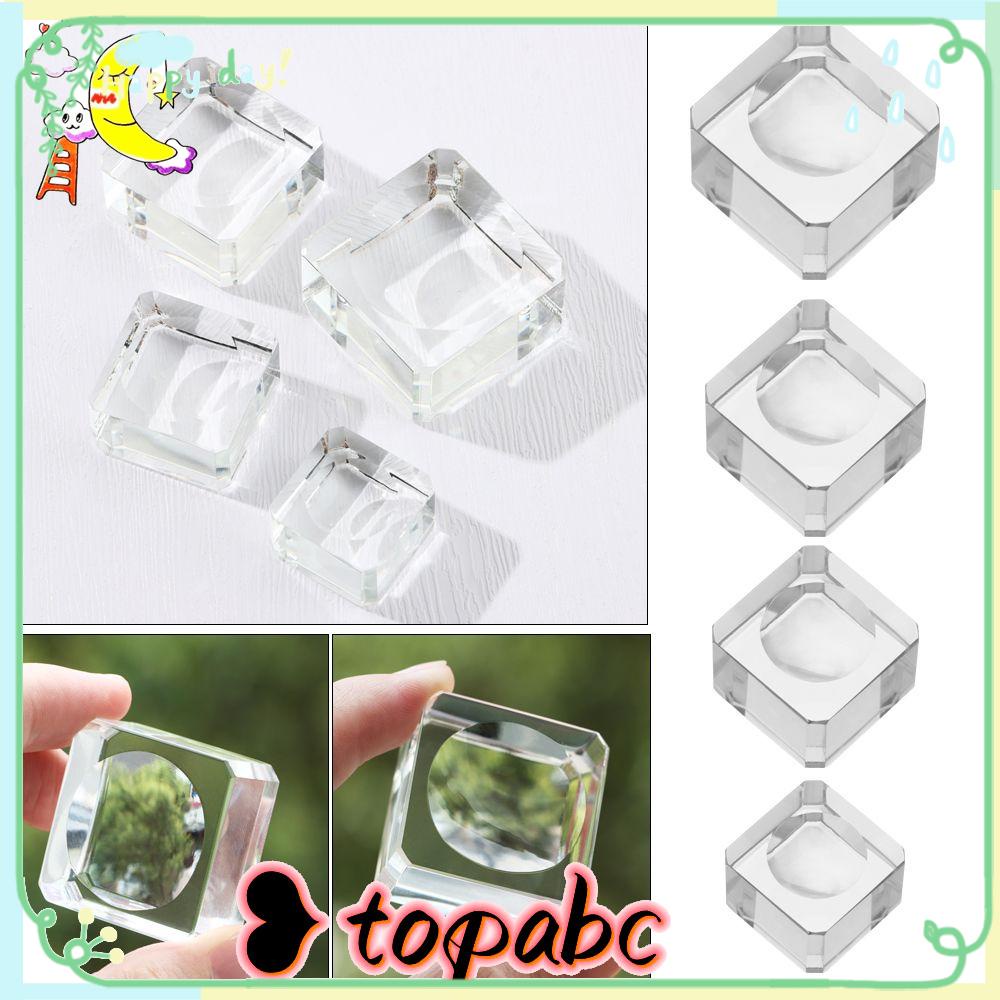 TOP Crystal Sphere Base Dekorasi Rumah Kaca Square Glass Holder